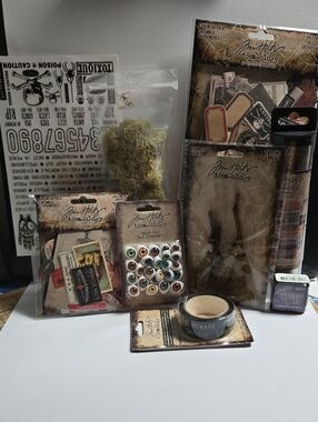 Tim Holtz Idea-ology Halloween Mixed Media Ephemera 9 pc Craft Lot